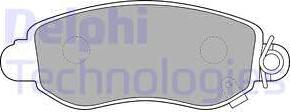 Delphi LP1582 - Комплект спирачно феродо, дискови спирачки vvparts.bg