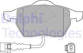 Delphi LP1525 - Комплект спирачно феродо, дискови спирачки vvparts.bg