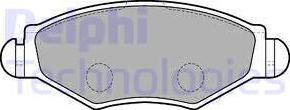 Delphi LP1699-18B1 - Комплект спирачно феродо, дискови спирачки vvparts.bg