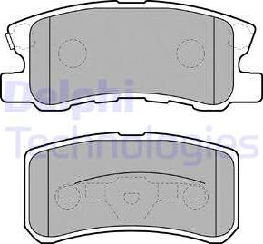 Delphi LP1691 - Комплект спирачно феродо, дискови спирачки vvparts.bg