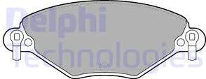Delphi LP1654 - Комплект спирачно феродо, дискови спирачки vvparts.bg