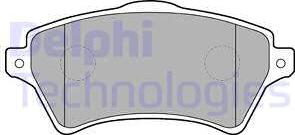 Delphi LP1652 - Комплект спирачно феродо, дискови спирачки vvparts.bg