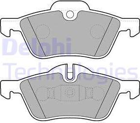 Delphi LP1657-18B1 - Комплект спирачно феродо, дискови спирачки vvparts.bg