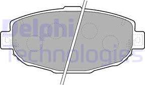 Delphi LP1661 - Комплект спирачно феродо, дискови спирачки vvparts.bg