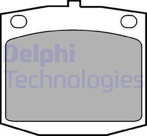 Delphi LP166 - Комплект спирачно феродо, дискови спирачки vvparts.bg