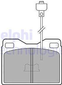 Delphi LP160 - Комплект спирачно феродо, дискови спирачки vvparts.bg