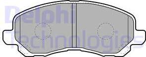 Delphi LP1684 - Комплект спирачно феродо, дискови спирачки vvparts.bg