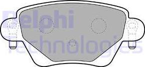 Delphi LP1682 - Комплект спирачно феродо, дискови спирачки vvparts.bg