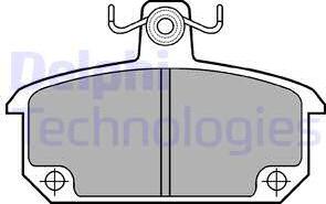 Delphi LP168 - Комплект спирачно феродо, дискови спирачки vvparts.bg