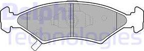 Delphi LP1630 - Комплект спирачно феродо, дискови спирачки vvparts.bg