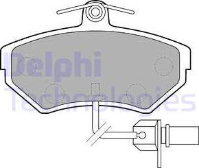 Delphi LP1631 - Комплект спирачно феродо, дискови спирачки vvparts.bg