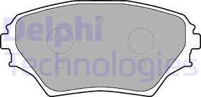 Delphi LP1632 - Комплект спирачно феродо, дискови спирачки vvparts.bg