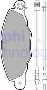Delphi LP1629 - Комплект спирачно феродо, дискови спирачки vvparts.bg