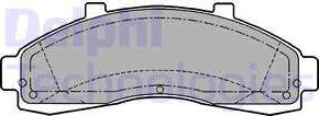 Delphi LP1625 - Комплект спирачно феродо, дискови спирачки vvparts.bg