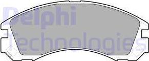 Delphi LP1628 - Комплект спирачно феродо, дискови спирачки vvparts.bg
