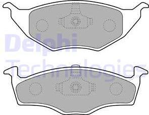 Delphi LP1675 - Комплект спирачно феродо, дискови спирачки vvparts.bg