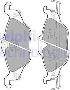 Delphi LP1673 - Комплект спирачно феродо, дискови спирачки vvparts.bg