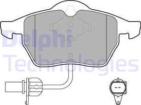 Delphi LP1672 - Комплект спирачно феродо, дискови спирачки vvparts.bg