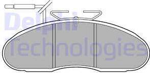 Delphi LP1096 - Комплект спирачно феродо, дискови спирачки vvparts.bg