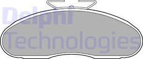 Delphi LP1098 - Комплект спирачно феродо, дискови спирачки vvparts.bg