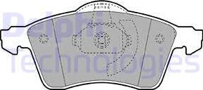 Delphi LP1092 - Комплект спирачно феродо, дискови спирачки vvparts.bg