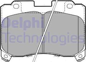 Delphi LP1061 - Комплект спирачно феродо, дискови спирачки vvparts.bg