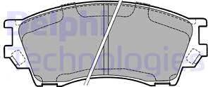 Delphi LP1063 - Комплект спирачно феродо, дискови спирачки vvparts.bg