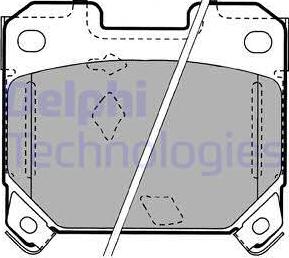 Delphi LP1062 - Комплект спирачно феродо, дискови спирачки vvparts.bg