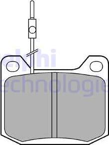 Delphi LP106 - Комплект спирачно феродо, дискови спирачки vvparts.bg