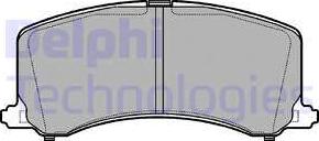 Delphi LP1014 - Комплект спирачно феродо, дискови спирачки vvparts.bg