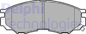 Delphi LP1010 - Комплект спирачно феродо, дискови спирачки vvparts.bg