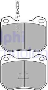 Delphi LP108 - Комплект спирачно феродо, дискови спирачки vvparts.bg