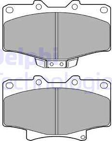 Delphi LP1070 - Комплект спирачно феродо, дискови спирачки vvparts.bg