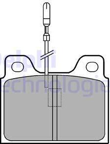 Delphi LP107 - Комплект спирачно феродо, дискови спирачки vvparts.bg