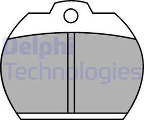 Delphi LP119 - Комплект спирачно феродо, дискови спирачки vvparts.bg