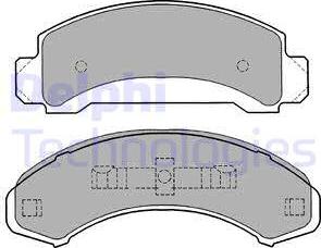 Delphi LP1168 - Комплект спирачно феродо, дискови спирачки vvparts.bg