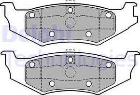 Delphi LP1162 - Комплект спирачно феродо, дискови спирачки vvparts.bg