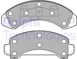 Delphi LP1173 - Комплект спирачно феродо, дискови спирачки vvparts.bg