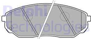 Delphi LP1849-18B1 - Комплект спирачно феродо, дискови спирачки vvparts.bg