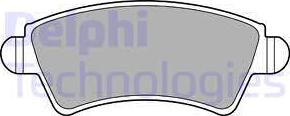 Delphi LP1846 - Комплект спирачно феродо, дискови спирачки vvparts.bg