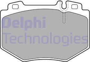 Delphi LP1851 - Комплект спирачно феродо, дискови спирачки vvparts.bg