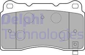 Delphi LP1858 - Комплект спирачно феродо, дискови спирачки vvparts.bg