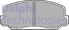 Delphi LP186 - Комплект спирачно феродо, дискови спирачки vvparts.bg
