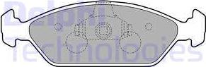 Delphi LP1805 - Комплект спирачно феродо, дискови спирачки vvparts.bg