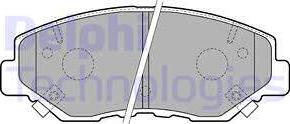 Delphi LP1806 - Комплект спирачно феродо, дискови спирачки vvparts.bg