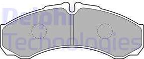 Delphi LP1802 - Комплект спирачно феродо, дискови спирачки vvparts.bg