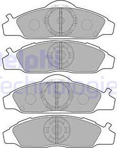 Delphi LP1817 - Комплект спирачно феродо, дискови спирачки vvparts.bg