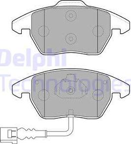 Delphi LP1837 - Комплект спирачно феродо, дискови спирачки vvparts.bg