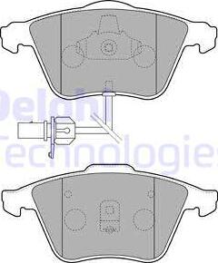 Delphi LP1825 - Комплект спирачно феродо, дискови спирачки vvparts.bg