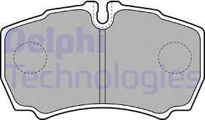 Delphi LP1826 - Комплект спирачно феродо, дискови спирачки vvparts.bg